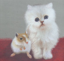 收藏刺绣系列-双面三异绣《猫和老鼠》